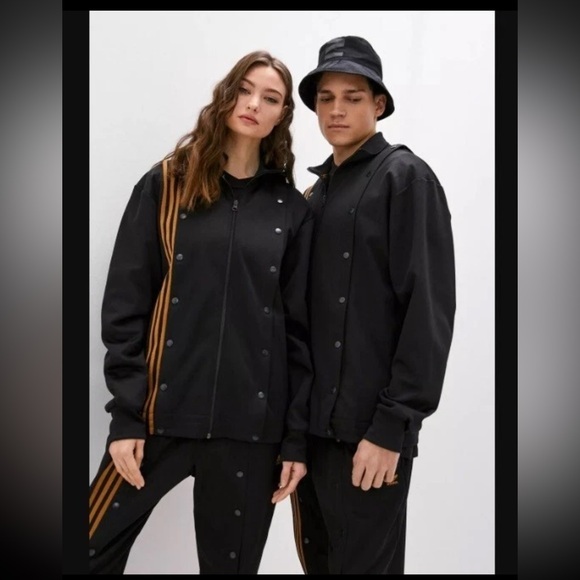 Adidas x Ivypack Black Jacket with Brown Stripes